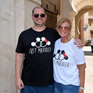 Just Married set- Black and White T-Shirts